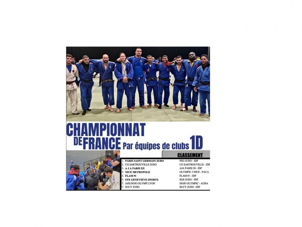 Image de l'actu 'Le Dojo Olympic 7ème au Championnat de France 1ère division'