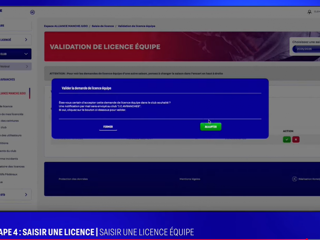 Image de l'actu 'Tuto Prise de licence équipe'