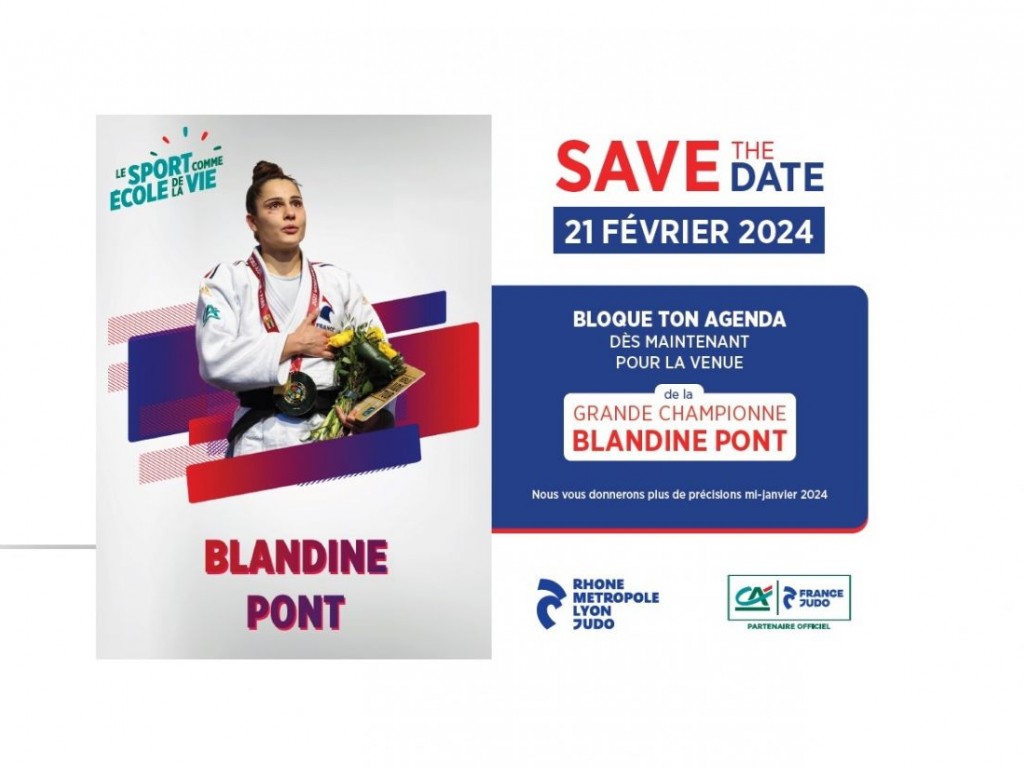 Image de l'actu 'Save the date !  Mercredi 21 février évènement exceptionnelle avec la venue de la Championne Blandine Pont'