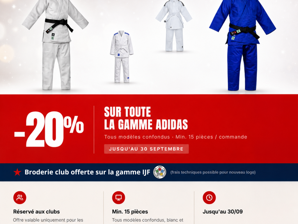 Image de l'actu 'OFFRE SPÉCIALE RENTRÉE KIMONO ADIDAS FUJI LYON !'