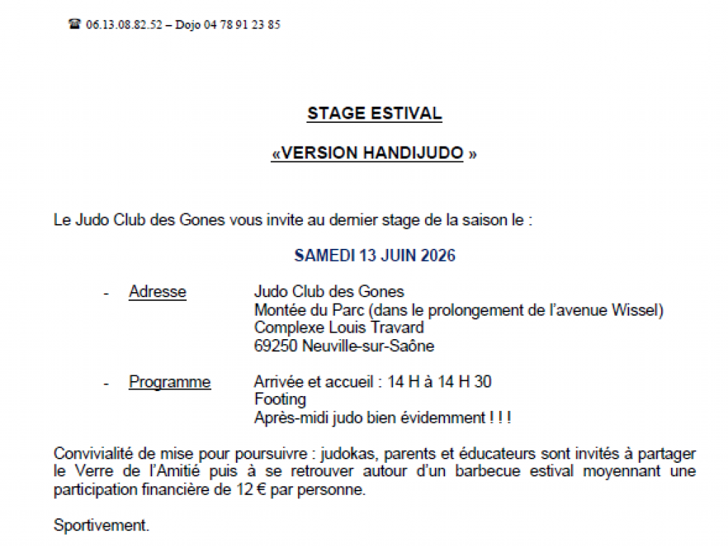 Image de l'actu 'Stage Handi judo  au JC des Gones de Neuville'