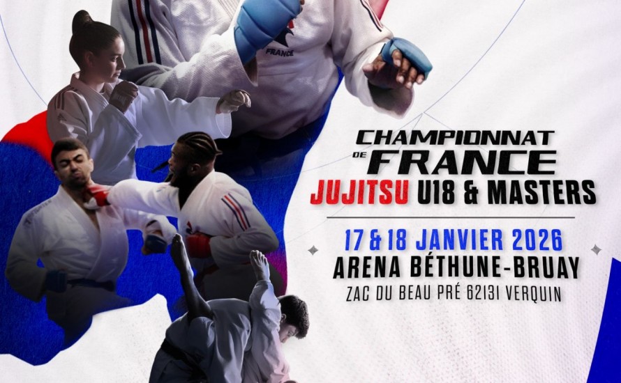 Résultats des championnats de France de Ju-Jitsu U18 et Master du 17 & 18 janvier 2026