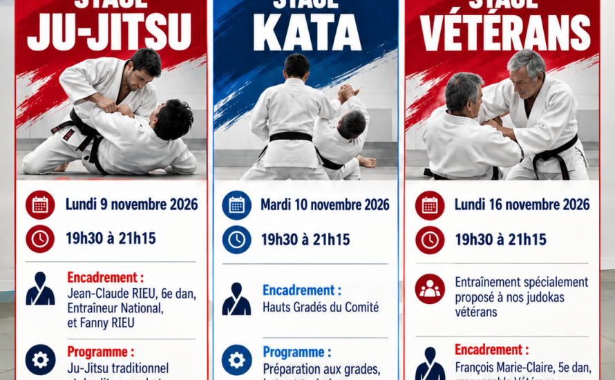 3 STAGES EN NOVEMBRE AU COMITE DU RHONE